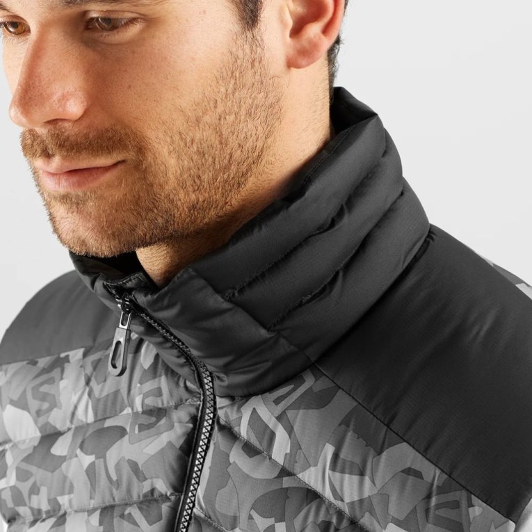 Salomon Essential Xwarm Down Men's Insulated Vests Camo | CA 74I80